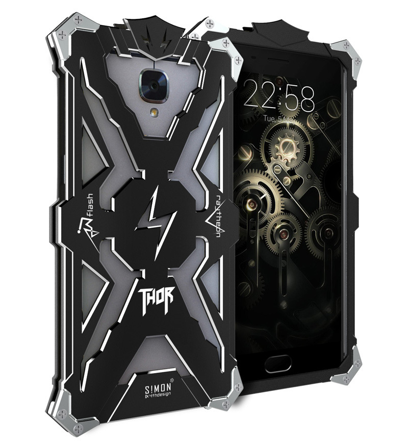 SIMON THOR Aviation Aluminum Alloy Shockproof Armor Metal Case Cover for OnePlus 3