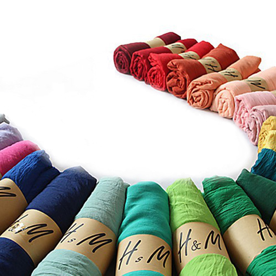 纯色巴厘纱围巾糖果色棉麻围巾爆款丝巾女空调防凉披肩地摊礼品|ru