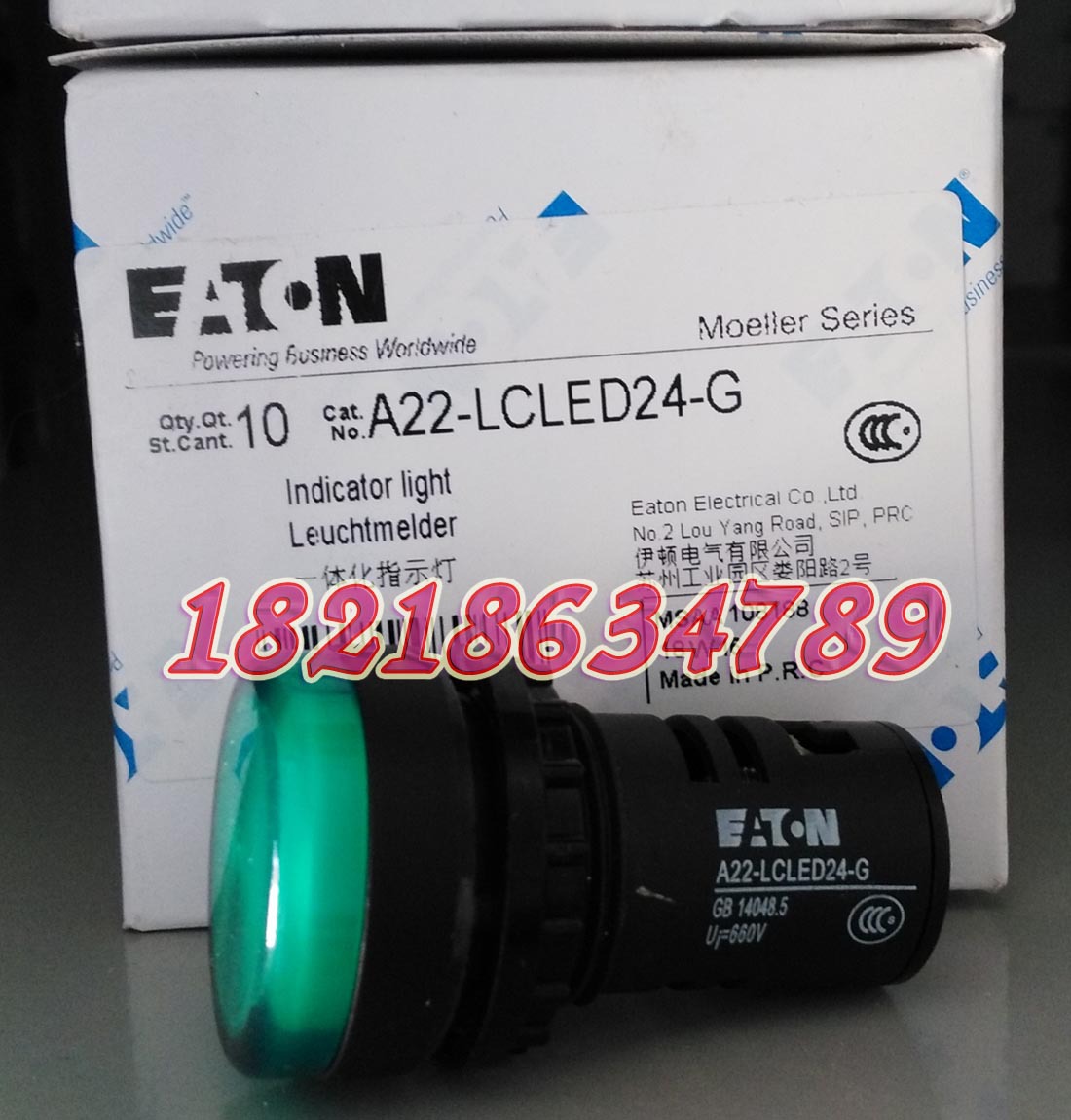 EATON MOELLER A22-LCLED24-G 穆勒一体化指示灯正品现货
