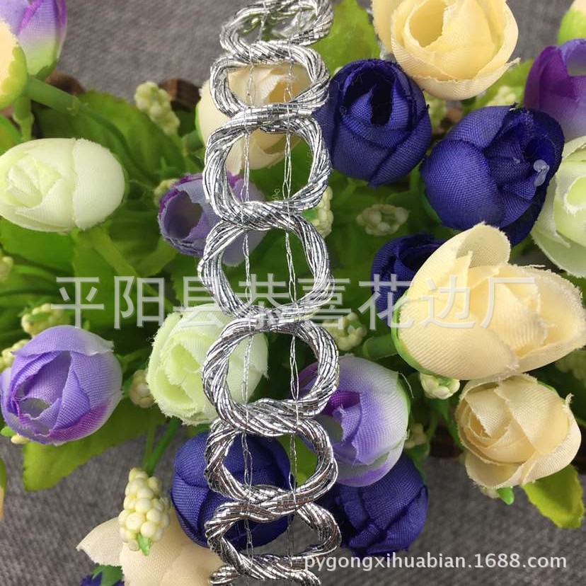 金色圆圈8字花边