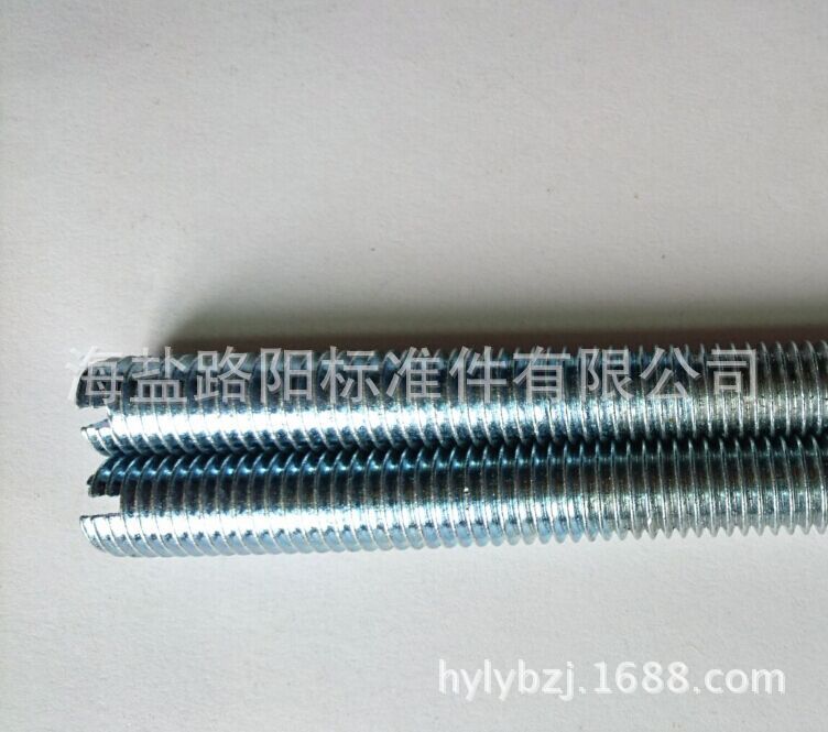 海盐厂家直供一字槽短牙棒，镀锌热镀锌短牙条，氧化发黑短丝杆