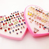 Hypoallergenic earrings heart-shaped from pearl, Korean style, wholesale, 36 pair