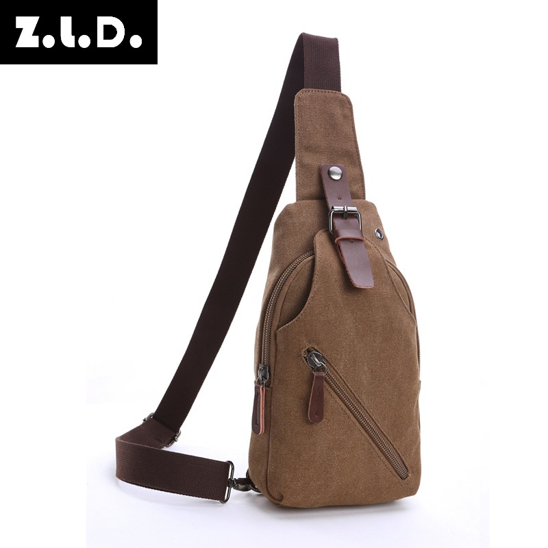 Men's Shoulder Crossbody Bag Washed Canv...