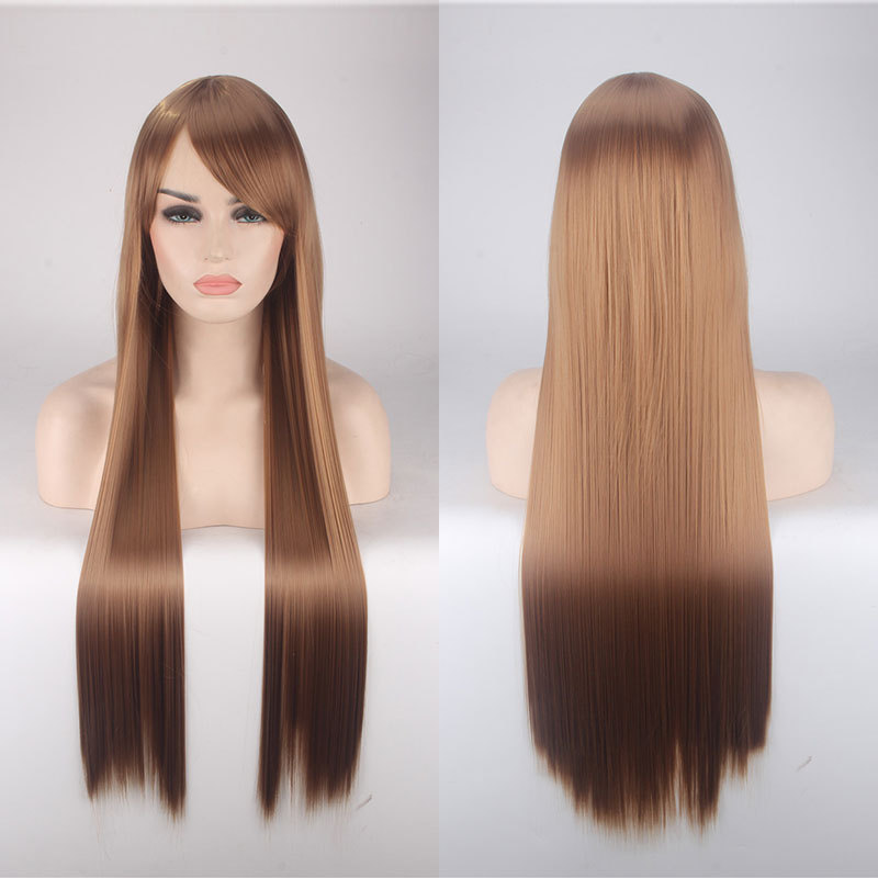 side fringe Bangs Types Men's Elegant Party Stage Cosplay High Temperature Wire Side Fringe Straight Hair Wigs