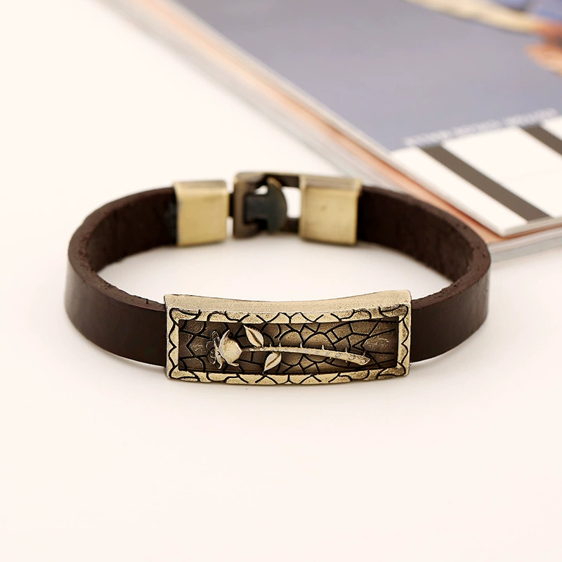 Браслет, ретро кожаный ремень, Aliexpress, натуральная кожа, простой и элегантный дизайн, европейский стиль