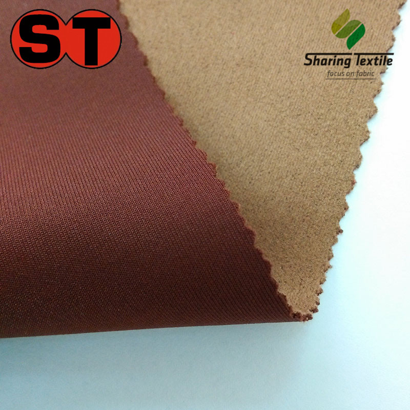 厂家直销针织麂皮绒空气层280-350针织纬编面料女装秋冬裙子