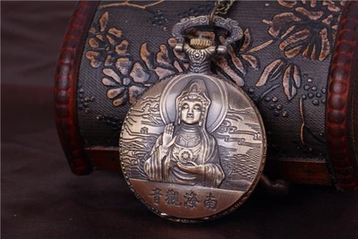 Foreign trade nostalgic nostalgic retro South China Sea Guanyin Memorial pocket watch large pocket watch manufacturers wholesale 8015