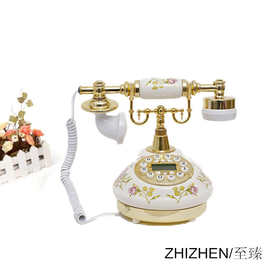 至臻/ZHIZHEN厂家热卖欧式仿古复古座机 时尚创意陶瓷古典电话501