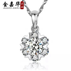 唯華世奇鋯石氣質女 韓版雪花項鍊吊墜 銀 短款 雪舞吊墜女