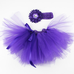 30色手工半身裙+綁帶+頭花3件套嬰童寶寶攝影速賣baby tutu dress
