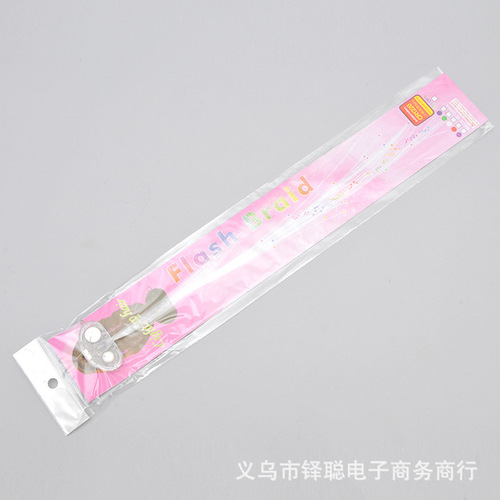 LED luminous braids fiber optic hairpins colorful glittering hair prom bar props toys wholesale