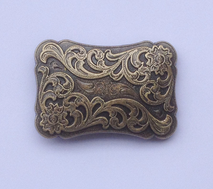 Amazon popular cuadrado Tang hierba patrón hebilla de cinturón de estilo europeo y americano hebilla de cinturón