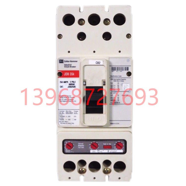 CUTLER HAMMER塑壳断路器JDB 35K   JDB3250  250A/ 690V3P