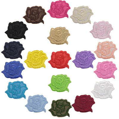 Pegamento de bordado por computadora, planchado, pegatinas de parche de dibujos animados de animales cosidos, pegatinas de tela de encaje personalizadas