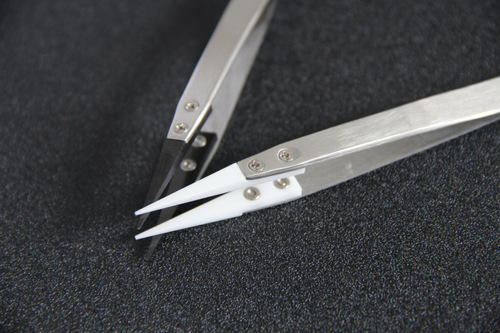 Ceramic tweezers, tip tweezers, interchangeable head tweezers, stainless steel handle, DIY tools, white black