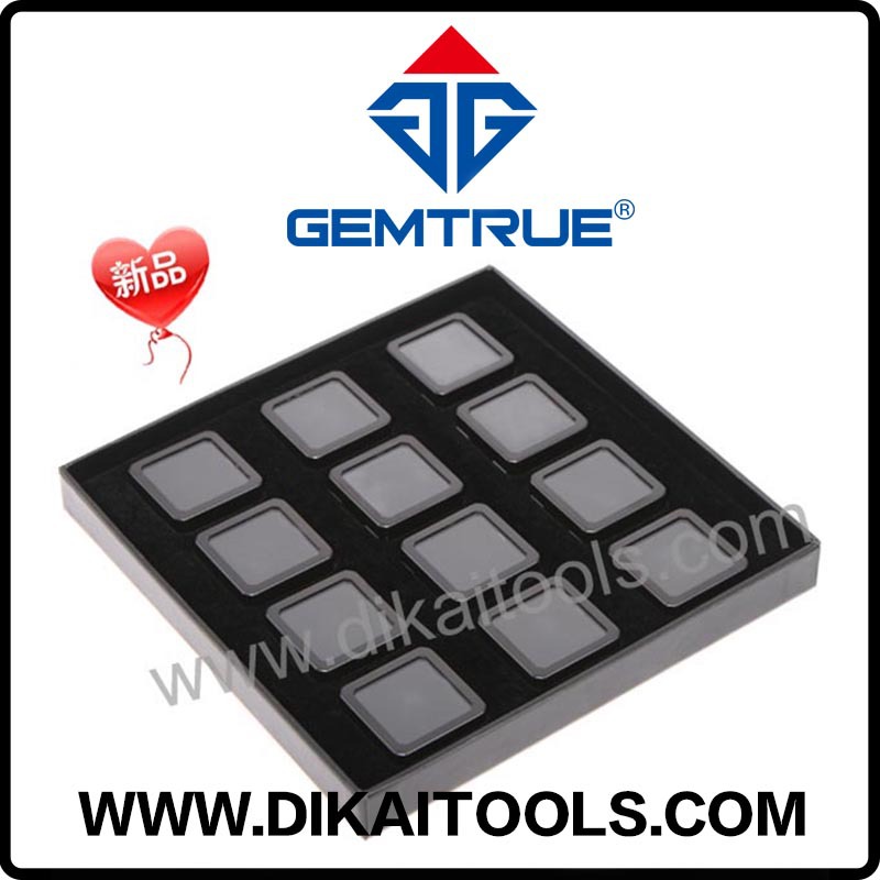 金属套盒小号黑色红宝石盘盒蓝宝水晶首饰盘盒 钻石盒12PCS装