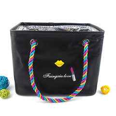 Fashionable large-capacity women's toiletry bag, bath bag, bath basket with leakage net, outdoor travel storage bag, bath bag, bath basket