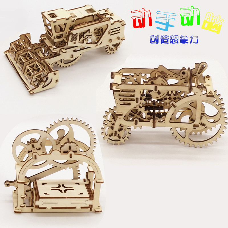 乌克兰vgearz木质机械传动模型拼装3D立体拼图益智手工玩具厂家