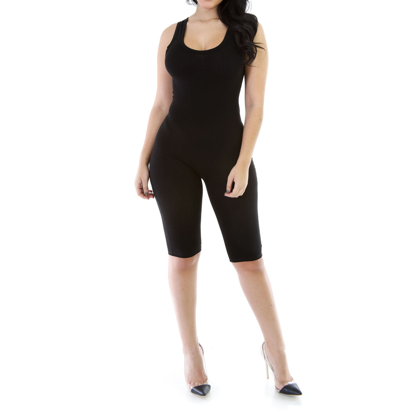 Womens Running Fitness Sport Yoga Jumpsuit Bodysuit Elastic Tank Tops