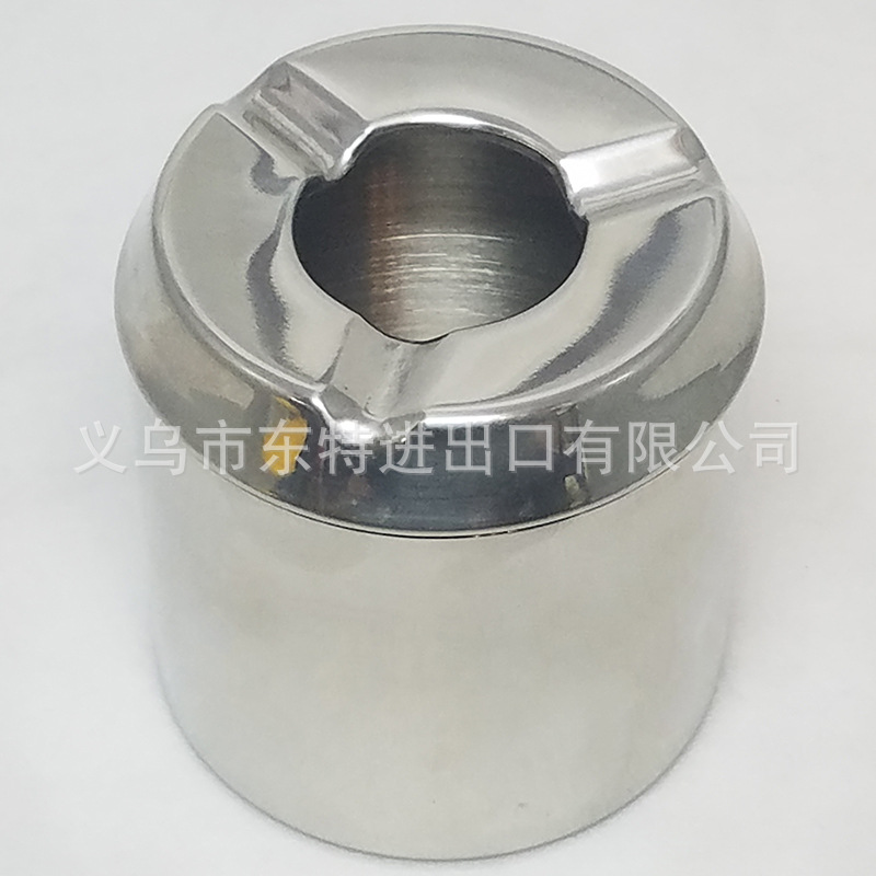 不锈钢加厚烟灰缸大容量带盖烟灰杯酒店ktv金属烟灰缸详情图5