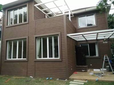 园林景观重型木塑屋 生产供应农庄会所塑木屋 户外防腐木别墅|ms