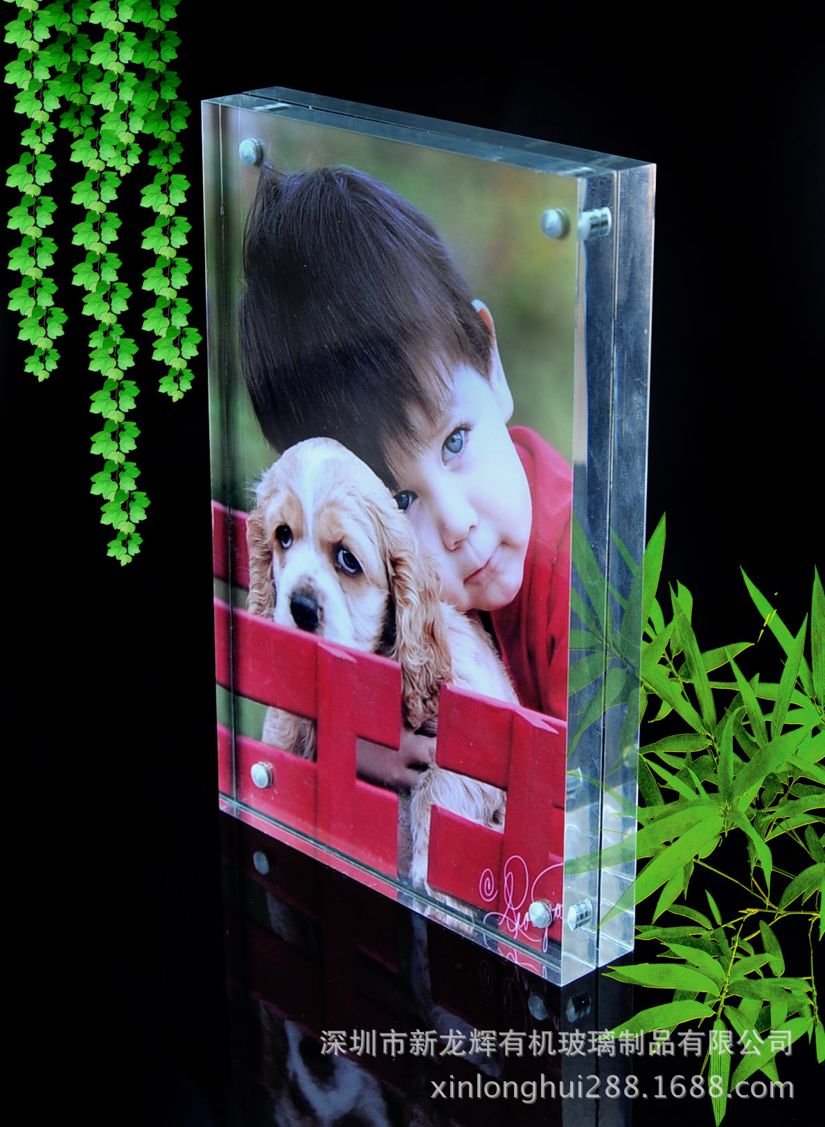 亚克力水晶玻璃强磁相框 加厚迷你相框摆台 婚纱影楼相片厂家批发