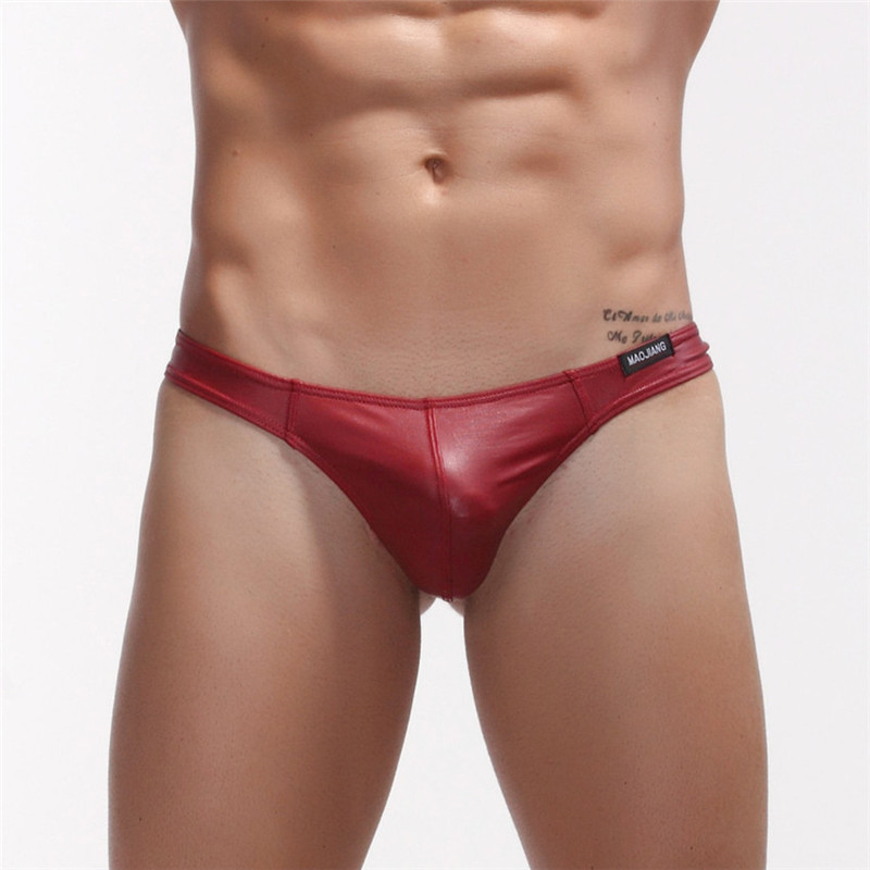 Cross-Border Trendyy Export Catjiang Maojiang Men's Underwear Imitation Leather Patent Leather Thong T-Pants Sexy Men's Cross-Border Trendyy Export Catjiang Maojiang Men's Underwear Imitation Leather Patent Leather Thong T-Pants Sexy Men's