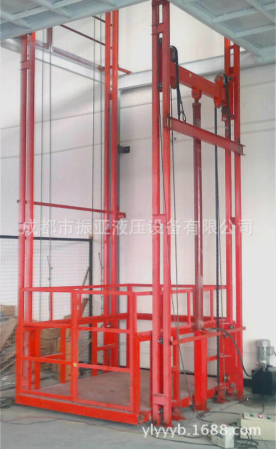 工矿导轨式数显升降货梯，四川钢结构升降平台，别墅导轨式升降机