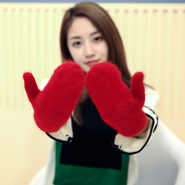 빨강 [긴 머리 장갑]