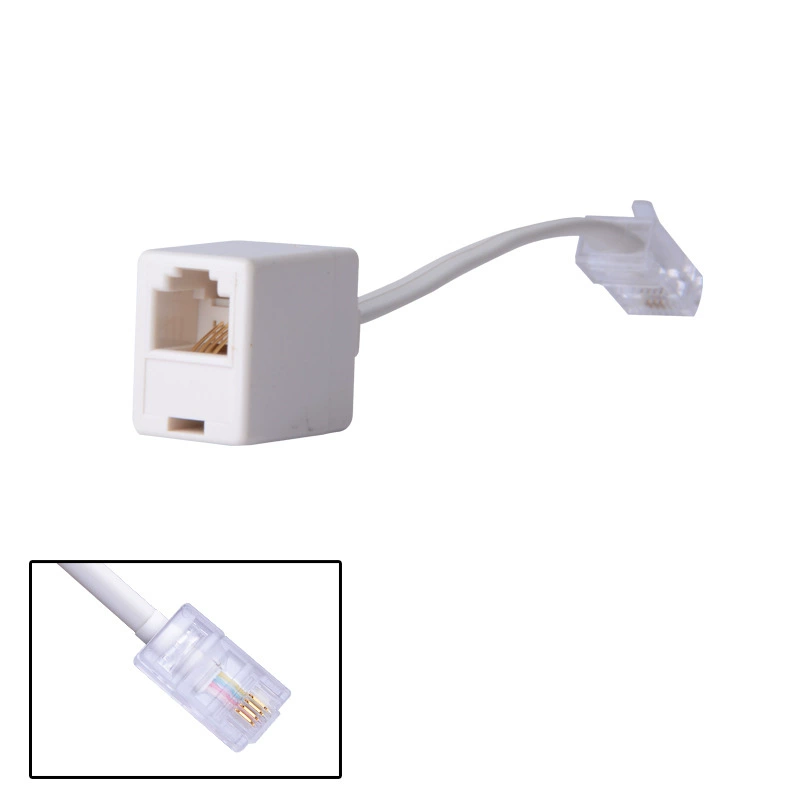 Сетевой кабель RJ45 к RJ11 к сети телефонной линии к телефону Телефонный адаптер с 8P8C на 6P4C