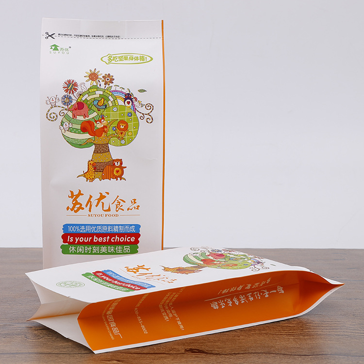 厂家定制塑料自立自封拉链袋彩印优质坚果类休闲食品四边封包装袋