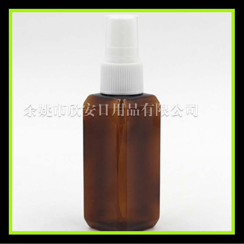 茶色方形喷瓶50ml清洁剂细雾瓶 分装压瓶50ml小喷瓶 透明喷雾瓶