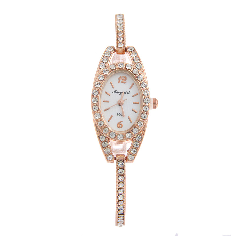 Fashion Solid Color Alloy Diamond Ladies Bracelet Watchpicture2