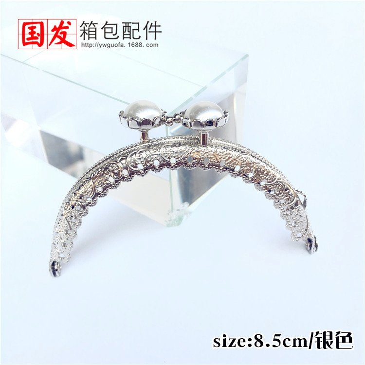 8.5cm semicircular en relieve cabeza de loto incrustado con perlas creativas flores de sol oro bronce plata