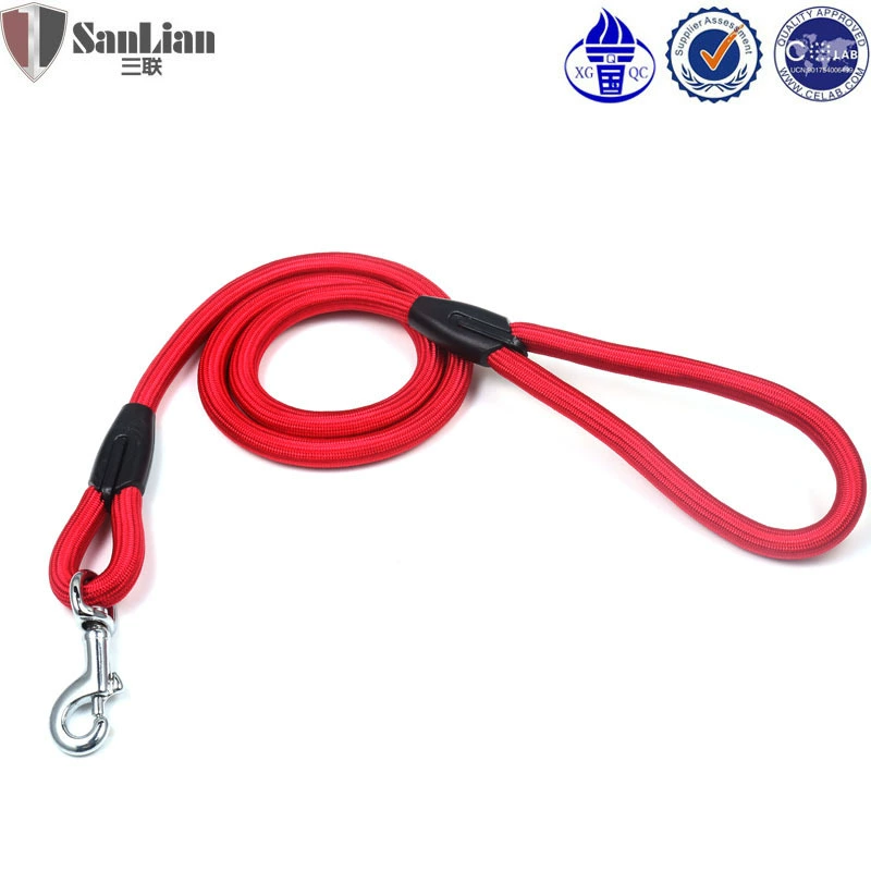 Тройные производители ПЭТ тяговый трос поводок для собак веревка сплошной цвет круглый веревочный ошейник