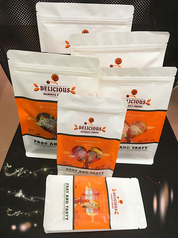 印心形八边封风琴自立袋16*26+5休闲食品袋 自封袋 包装袋 1只价