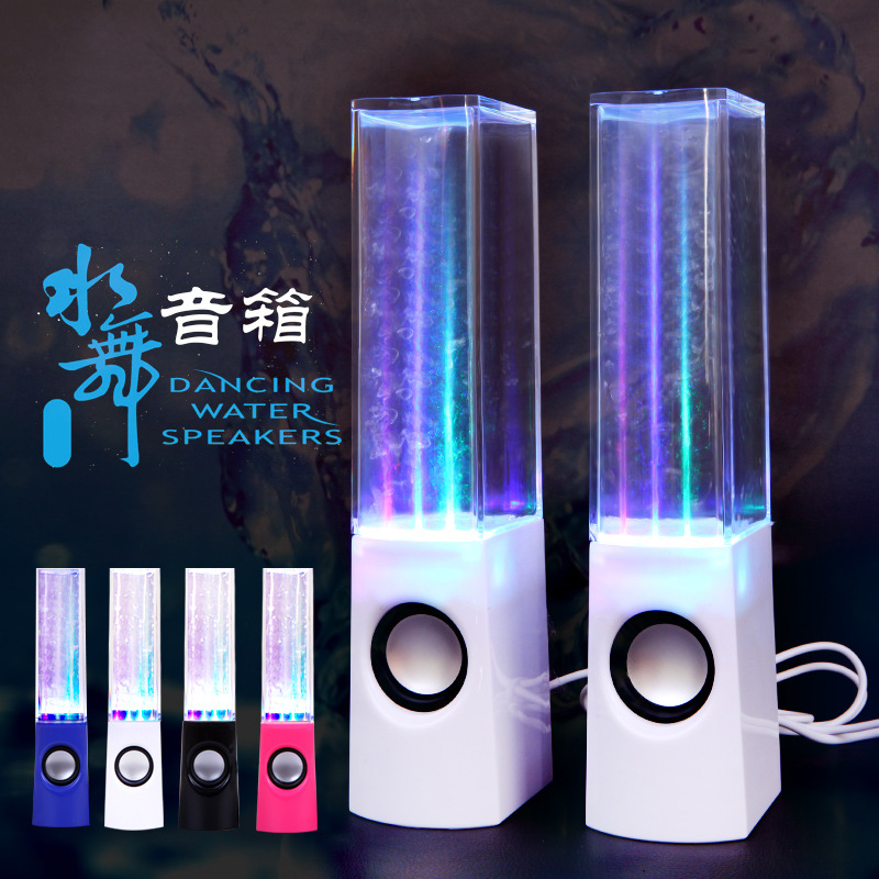 Cross border originality fountain Acrylic intelligence loudspeaker box LED Light computer audio Water Dance Sound Computer audio