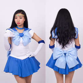 美少女战士第一部  水野亚美战斗服cosplay动漫服装儿童表演服