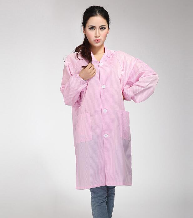 大褂服工作服电子车间条纹工作衣静电衣大褂批发