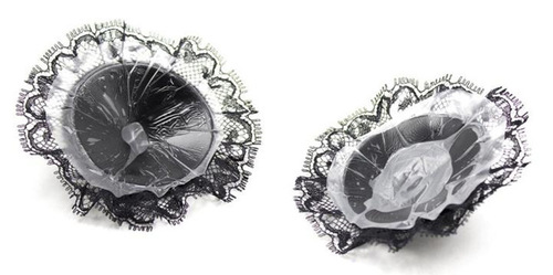 Lingerie Accessory Invisible Seam Silicone Bra with Round Center Glitter Lingerie Nipple Sticker 5031