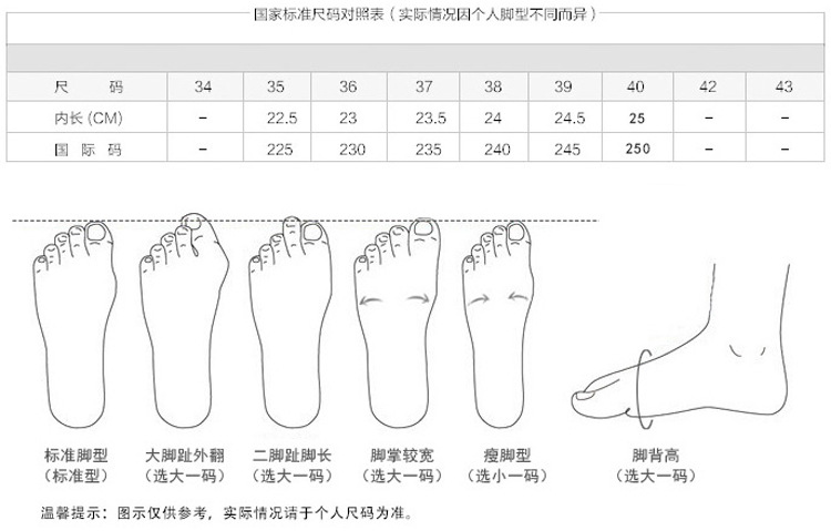 阿里巴巴 尺码表