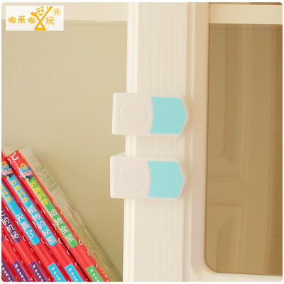 雙按扣兒童安全鎖 抽屜鎖 轉角保護鎖直角抽屜鎖 寶寶安全防護鎖