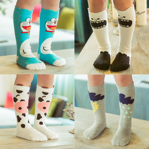 Children's high socks, bear fox, cute baby socks, owl cartoon children's cotton socks, wholesale and custom made by manufacturers