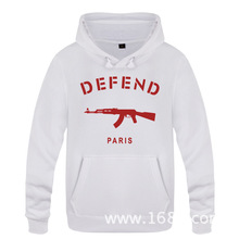 新款男式連帽衛衣 保衛巴黎 PARIS AK47 歐美個性潮 嘻哈