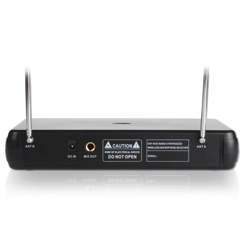 JIY无线话筒液晶显示一拖二Ｖ段麦克风扩音家用KTV音响麦克风跨境