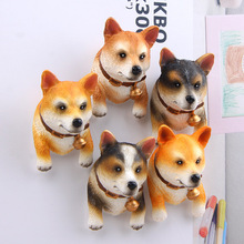 柯基犬铃铛卡通创意立体磁扣冰箱贴吸磁贴吸铁石磁贴手机壳素材