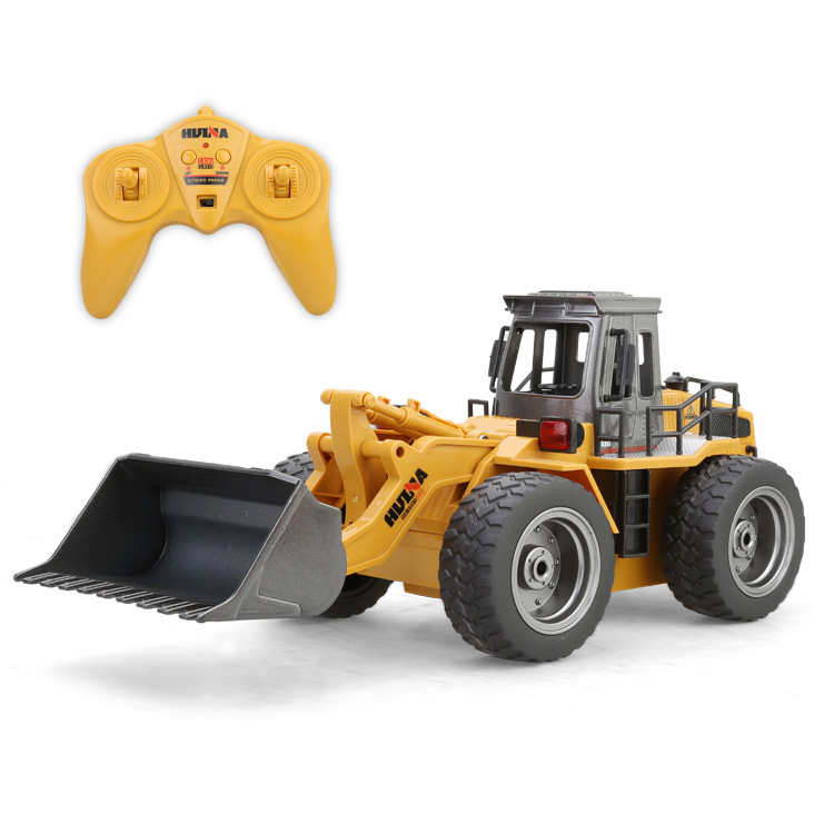 汇纳520  6通合金版推土机儿童遥控玩具工程车