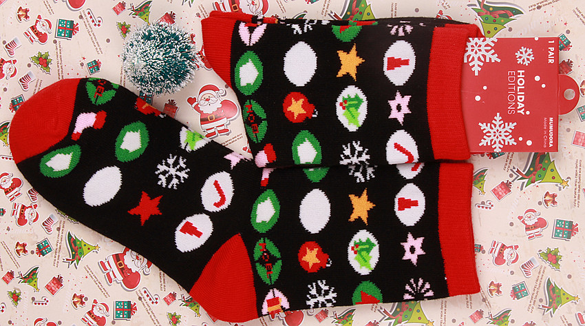 Women's Cartoon Style Cute Santa Claus Snowman Elk Cotton Crew Socks A Pair display picture 5