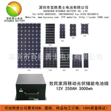 牧民家用光伏太阳能发电系统2400wh锂电池12V  200AH移动电源箱