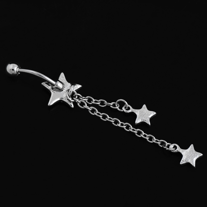 Korean Version Long Five-pointed Star Belly Button Button Belly Button Nail display picture 5